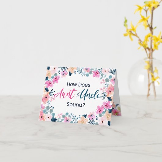 Carte Comment Sonne Tante et Oncle ? (Fleur jaune)