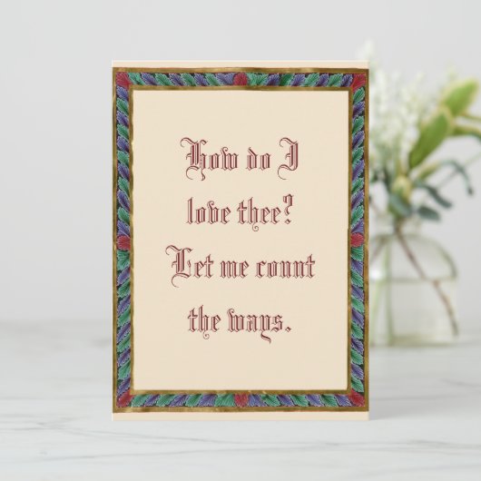 Carte Comment t'aime-t-on ? (Debout devant)