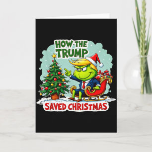 Carte Comment Trump a sauvé Noël Drôle de Noël Trump