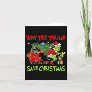 Carte Comment Trump a sauvé Noël Drôle Trump Christma