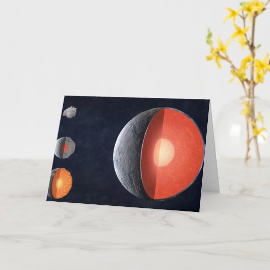 Carte Comment Une Planète Rocheuse Se Forme. (Fleur jaune)