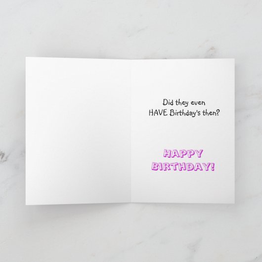 Carte Comment vieil anniversaire (Intérieur)