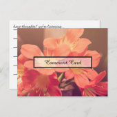 carte commentaire belles fleurs (Devant / Derrière)