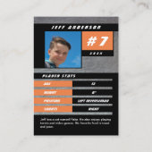 Carte commerciale Orange Metal Ice Hockey (Dos)