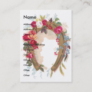 Carte commerciale victorienne en fer à cheval de