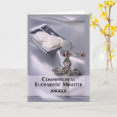 Carte Commission en tant que ministre eucharistique Nom (Fleur jaune)