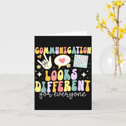 Carte Communication Looks Different For Everyone Speech  (Fleur jaune)