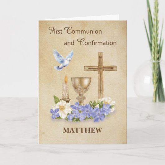 Carte Communion et confirmation Félicitations RCIA (Devant)