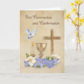 Carte Communion et confirmation Félicitations RCIA (Fleur jaune)