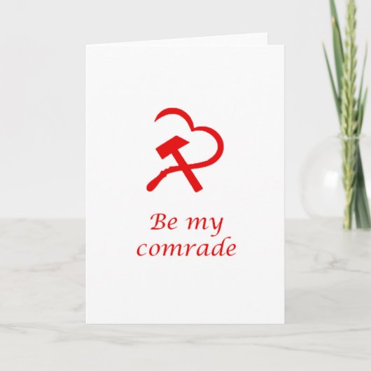 Carte communiste de la Saint-Valentin - Soyez mon  (Devant)