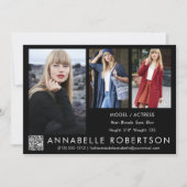 Carte Comp Acteur de code QR moderne 3 photos (Devant)