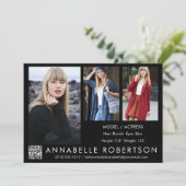 Carte Comp Acteur de code QR moderne 3 photos (Debout devant)