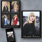 Carte Comp Acteur de modèle photo Modern Script 5