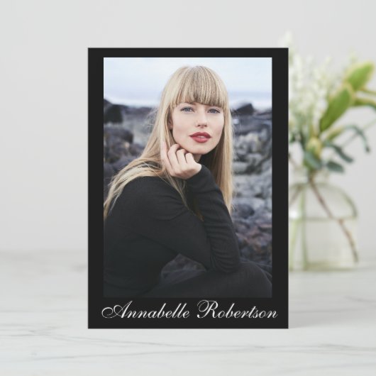 Carte Comp Acteur de modèle photo Modern Script 5 (Debout devant)