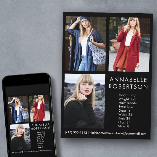 Carte Comp Acteur de modèle photo moderne 3