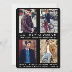 Carte Comp Acteur de modèle photo noir R