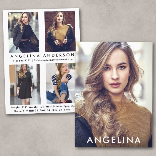 Carte Comp Acteur Modèle - 4 Photo Retour W