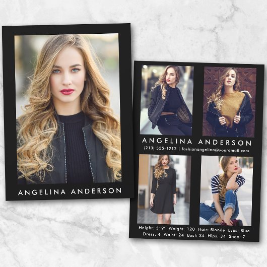 Carte Comp Acteur Modèle noir - 4 Photo Retour R