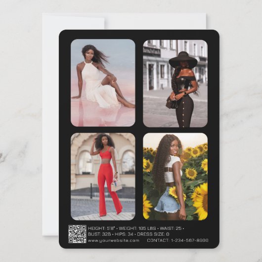 Carte Comp Acteur Modélisation Moderne 5 Photo Cod (Dos)