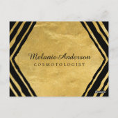 Carte comp Artiste de maquillage moderne Gold et B (Dos)