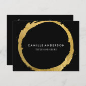 Carte comp d'art moderne Gold et Black Maquillage (Devant / Derrière)