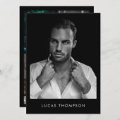 Carte Comp de l'acteur de modélisation masculine 5 (Devant / Derrière)