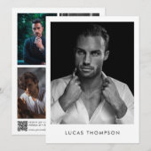 Carte Comp de l'acteur de modélisation masculine 5 (Devant / Derrière)