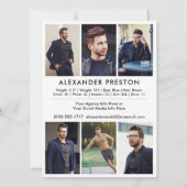 Carte Comp Modèle Acteur Carte Zed 7 Photo 5.5x7.5 (Dos)