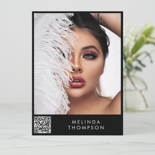 Carte Comp Modélisation Design 5 Photo QR Code noi (Debout devant)