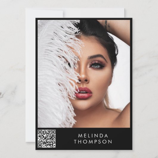 Carte Comp Modélisation Design 5 Photo QR Code noi (Devant)