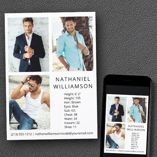 Carte Comp Moderne Pro Model et Actor 3 Photos