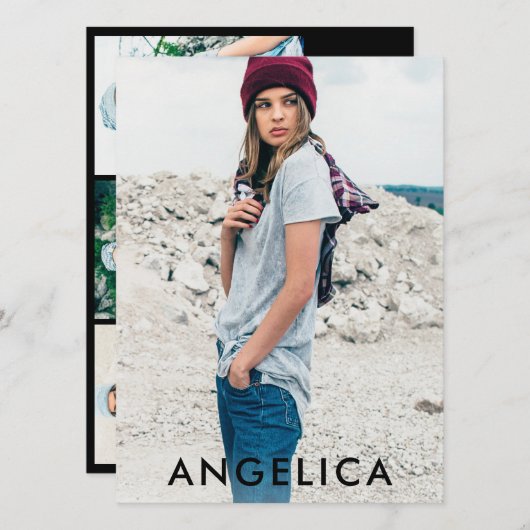 Carte Comp Professionnelle Modèle Actor Photo (Devant / Derrière)