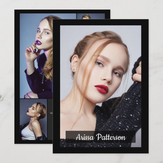 Carte Comp/Zed 5 Acteur photo recto-verso 5x7 (Devant / Derrière)