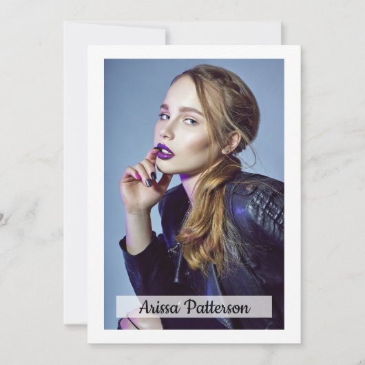 Carte Comp/Zed 5x7 à 2 faces 5 modèle photo Actor (Devant)