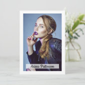 Carte Comp/Zed 5x7 à 2 faces 5 modèle photo Actor (Debout devant)