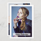 Carte Comp/Zed 5x7 à 2 faces 5 modèle photo Actor (Devant / Derrière)