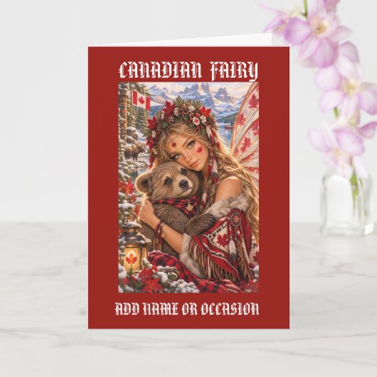 CARTE COMPAGNES FÉES INTERNATIONALES -CANADIEN (Orchidée)