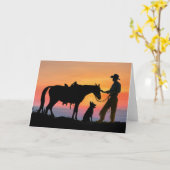 CARTE COMPAGNONS DE COWBOY (Fleur jaune)