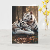 Carte Compagnons du tigre blanc serein (Fleur jaune)