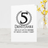 Carte Company Celebration 5 Year Anniversary Employee (Fleur jaune)