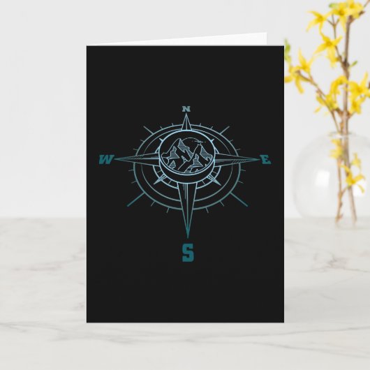 Carte Compas (Fleur jaune)