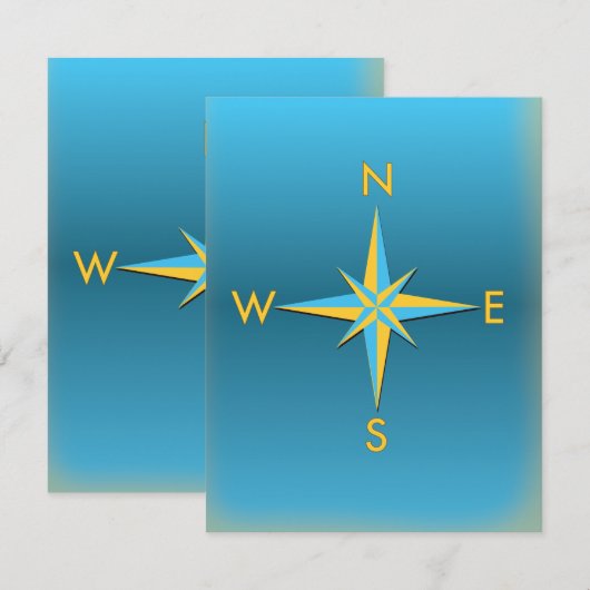 Carte Compas de navigation (Devant / Derrière)