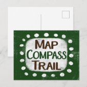 Carte Compas Trail Carte Postale (Devant / Derrière)