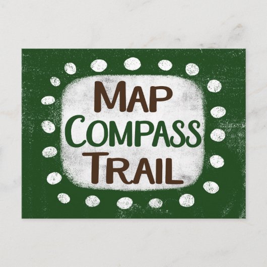Carte Compas Trail Carte Postale (Devant)