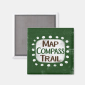 Carte Compass Trail Réfrigérateur Magnet (Recto/Verso)