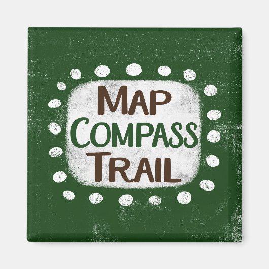 Carte Compass Trail Réfrigérateur Magnet (Devant)