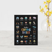 Carte Compétences en adaptation santé Psychologue Santé (Fleur jaune)