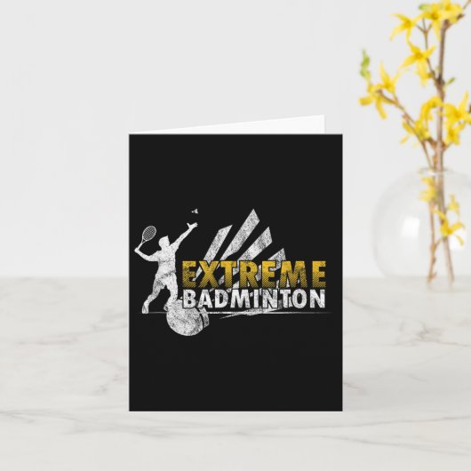 Carte Compétition de jeu de badminton extrême (Fleur jaune)