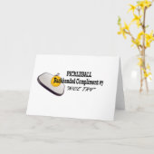 Carte compliment de Pickleball (Fleur jaune)