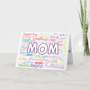 CARTE COMPLIMENTS DE LA JOURNÉE DE LA MÈRE POUR N'IMPORT